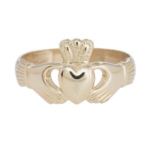 Solid 14k gold claddagh ring